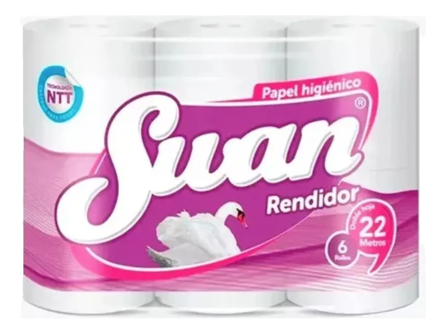 Papel Higiénico Swan Doble Hoja 6 Rollos 22 Mts Suan