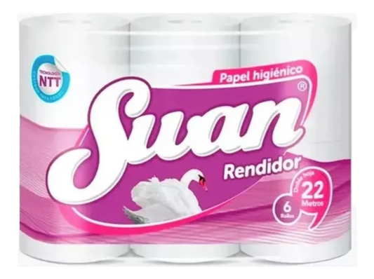 Papel Higiénico Swan Doble Hoja 6 Rollos 22 Mts Suan